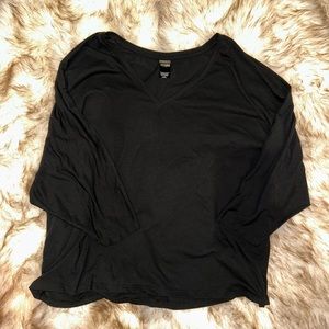 Victoria’s Secret Sport Black Quarter Sleeve Oversized Top